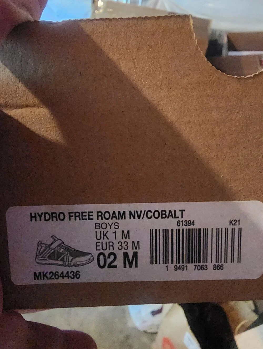 Nwt Sz 2 Boys Merrell Hydro Free Roam Blue & Orange Hybrid Water Sneaker